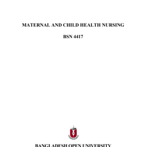MATERNAL AND CHILD HEALTH NURSING BSN 4417