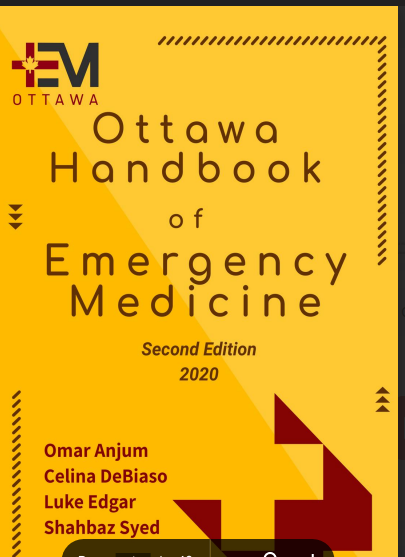 OTTAWA HANDBOOK OF EMERGENCY MEDICINE
