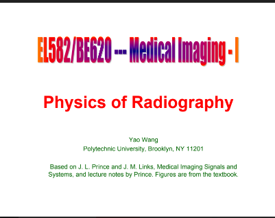 Physics of Radiography