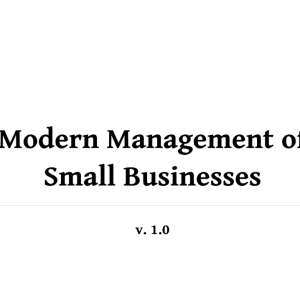 Modern Management of Small Businesses