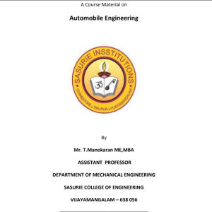 Automobile Engineering